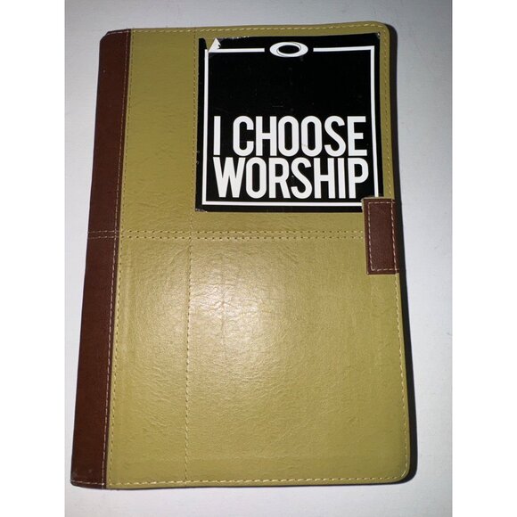 Zondervan NIV Study Bible 2008 European Leather Cover Green/Brown Red Lettering - Picture 1 of 6